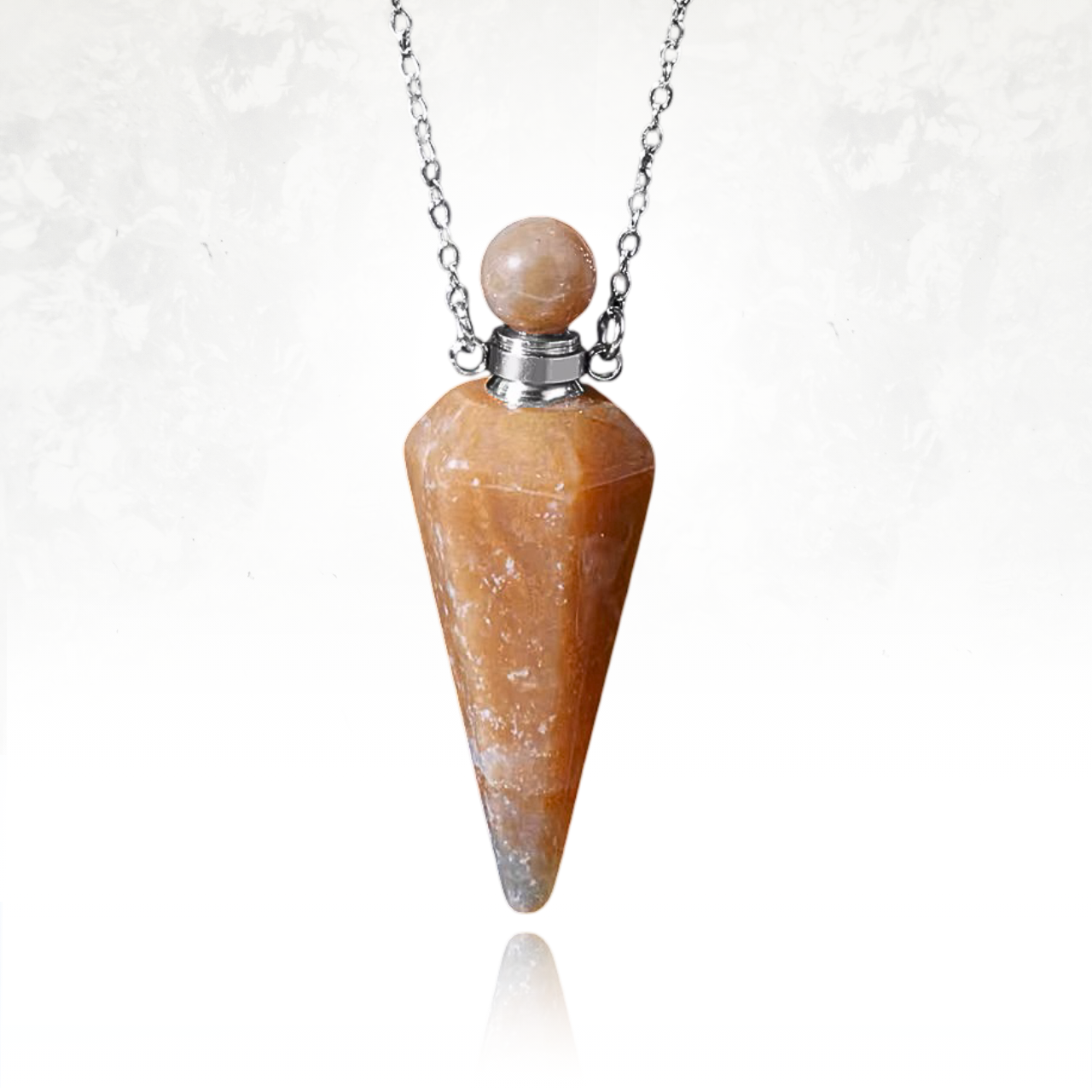 Fiole à parfum portable en pierre semi-précieuse d'agate indienne, bijou raffiné.