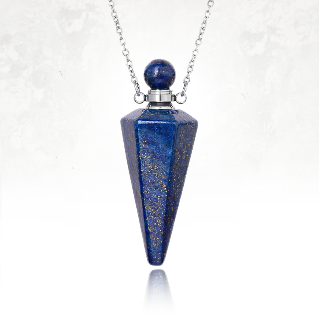 Collier unique en pierre précieuse pour parfums et huiles essentielles.