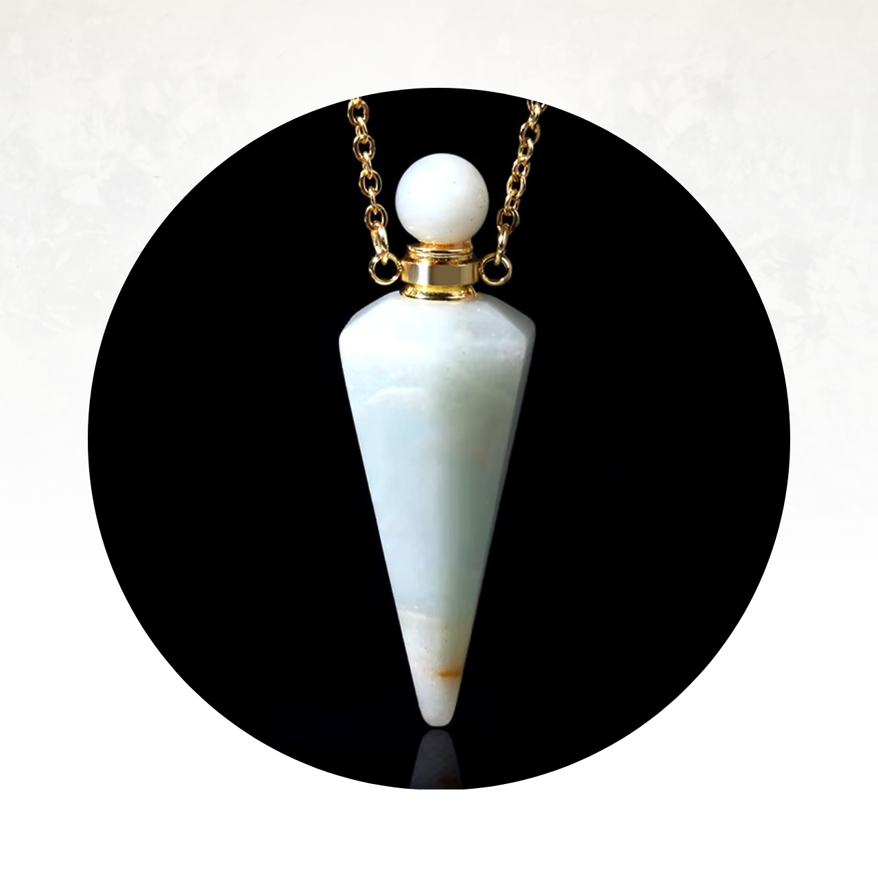 collier amazonite dorée