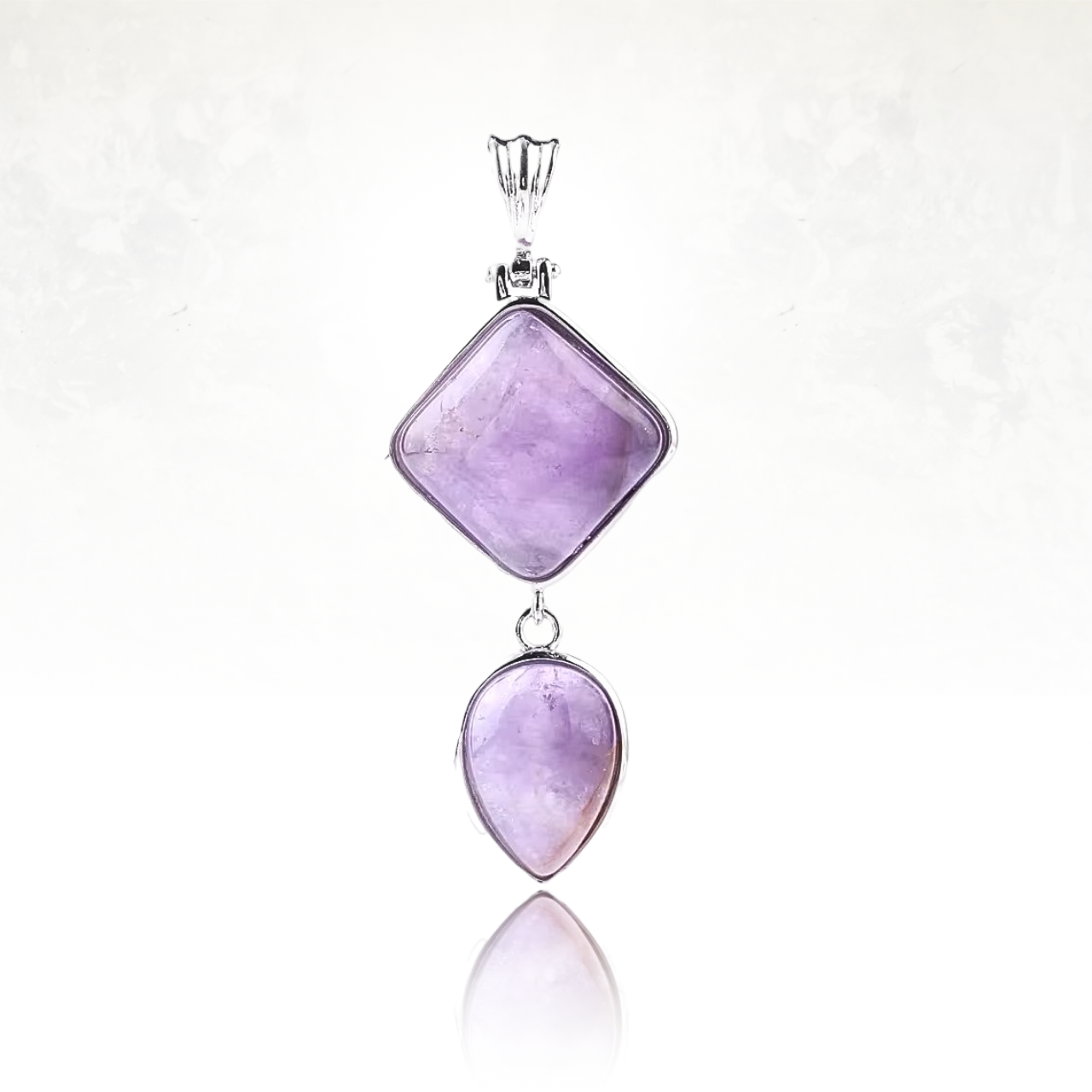 Collier AYAMA Carré et Goutte d'Eau