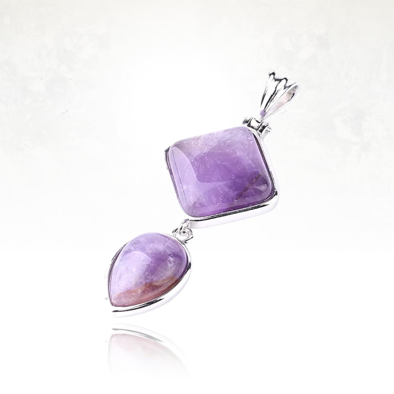 Collier AYAMA Carré et Goutte d'Eau