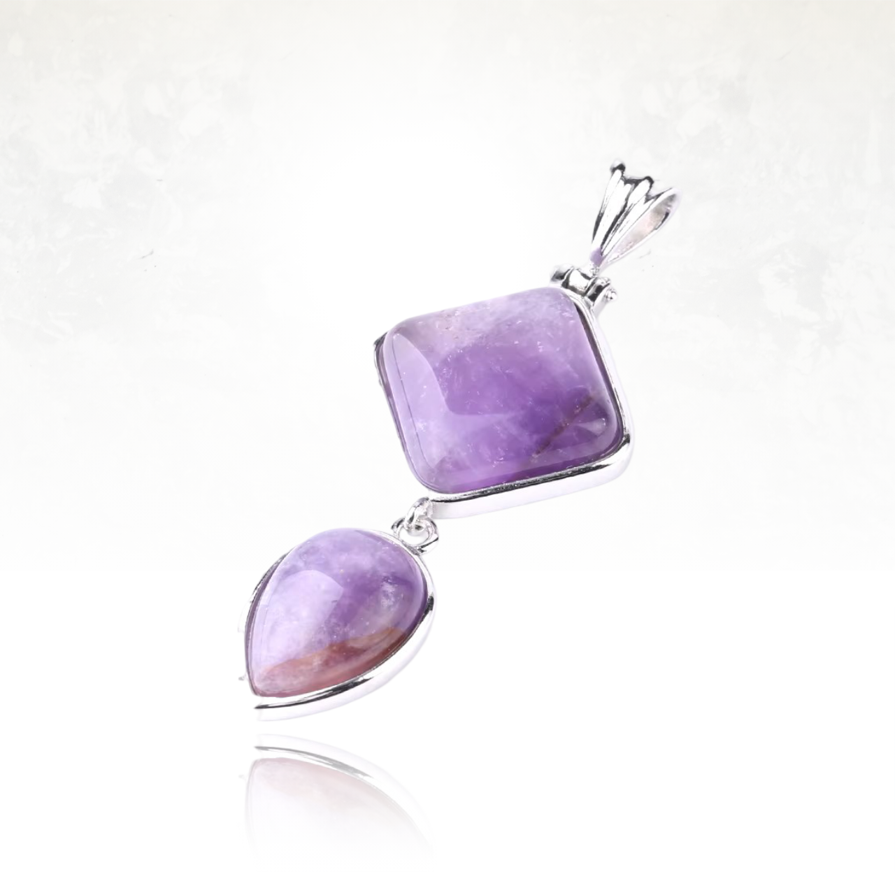 Collier AYAMA Carré et Goutte d'Eau