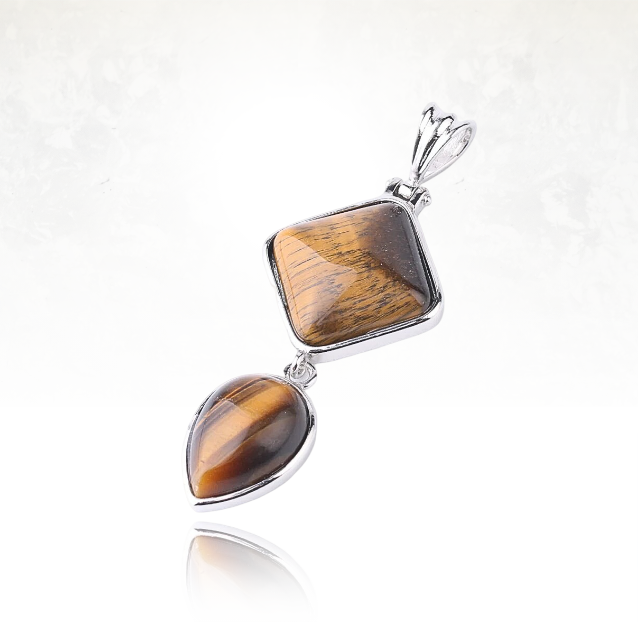 Collier AYAMA Carré et Goutte d'Eau