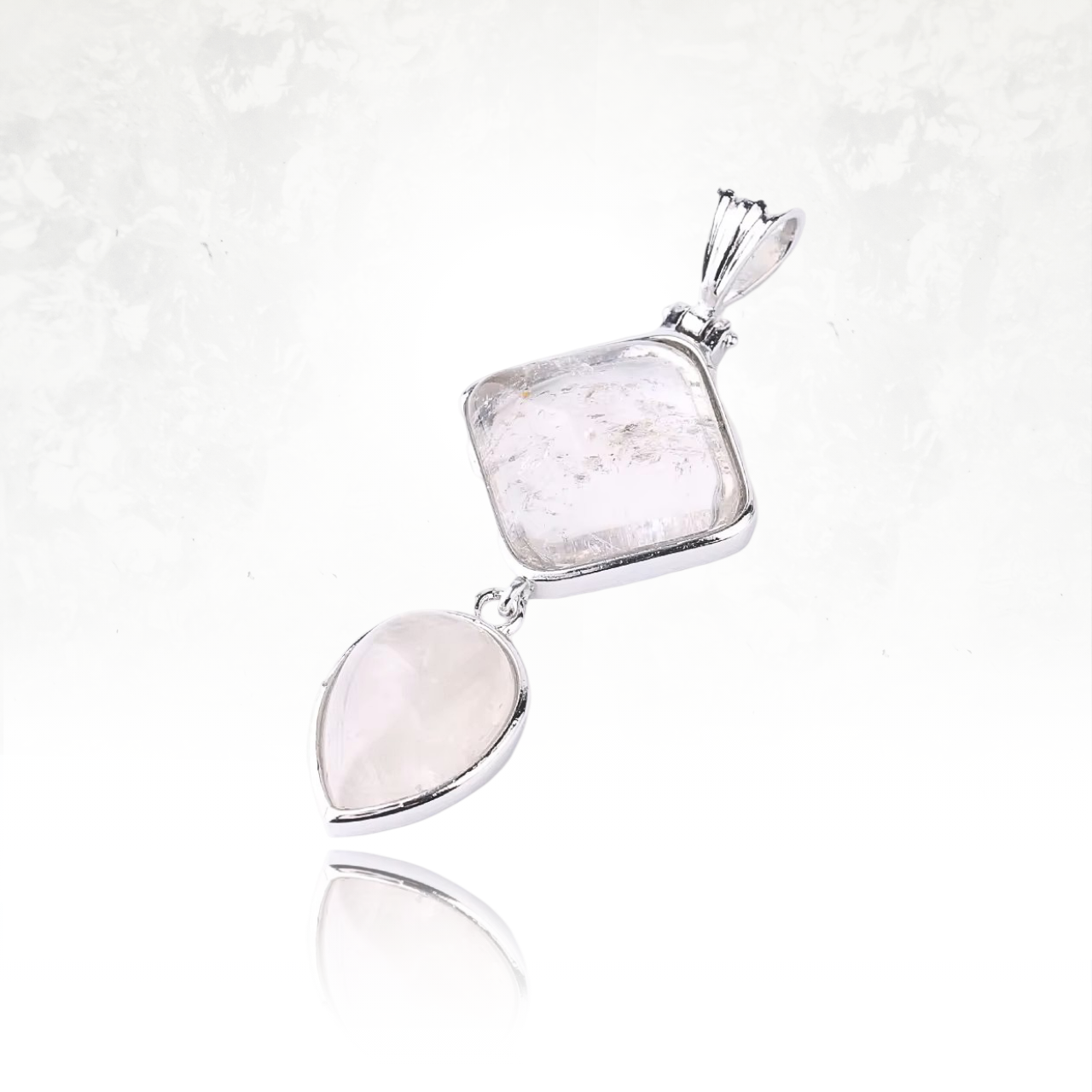 Collier AYAMA Carré et Goutte d'Eau