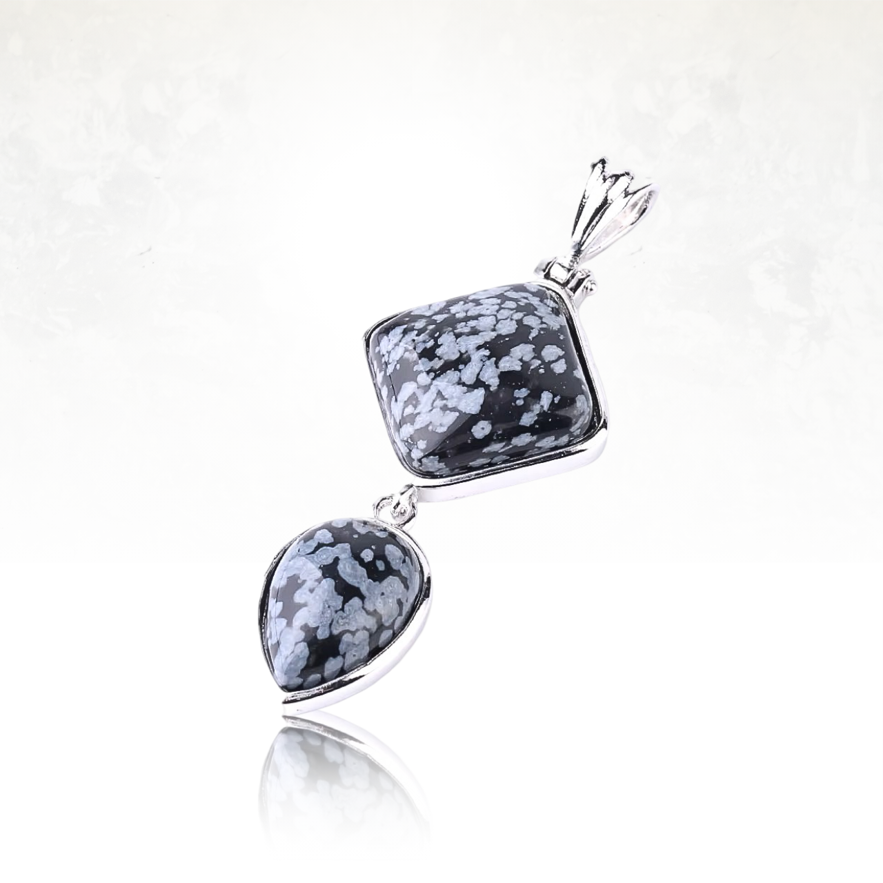 Collier AYAMA Carré et Goutte d'Eau