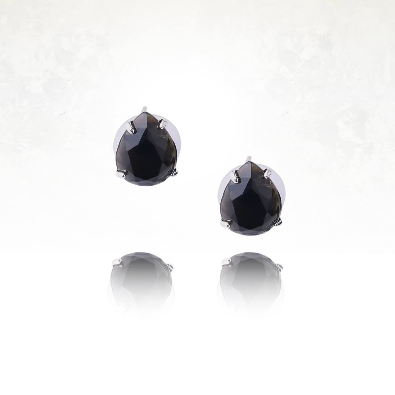 Boucles d'oreilles en agate noire et en forme de goutte d'eau