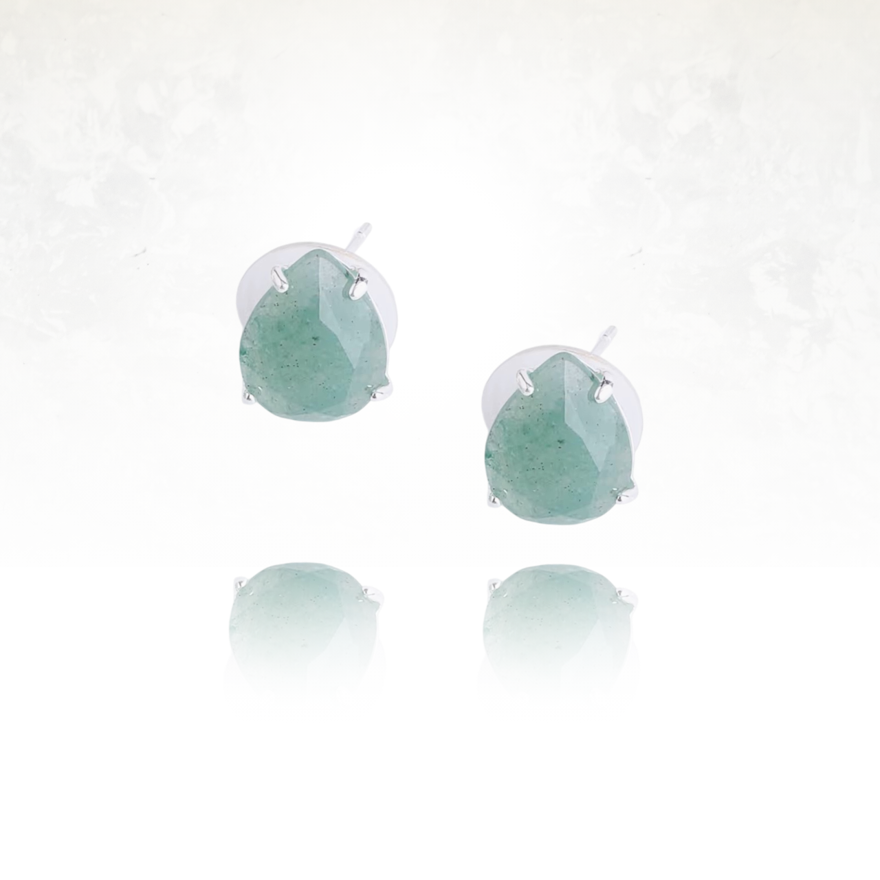 boucles d'oreilles en forme de goutte d'eau diamantée en Aventurine