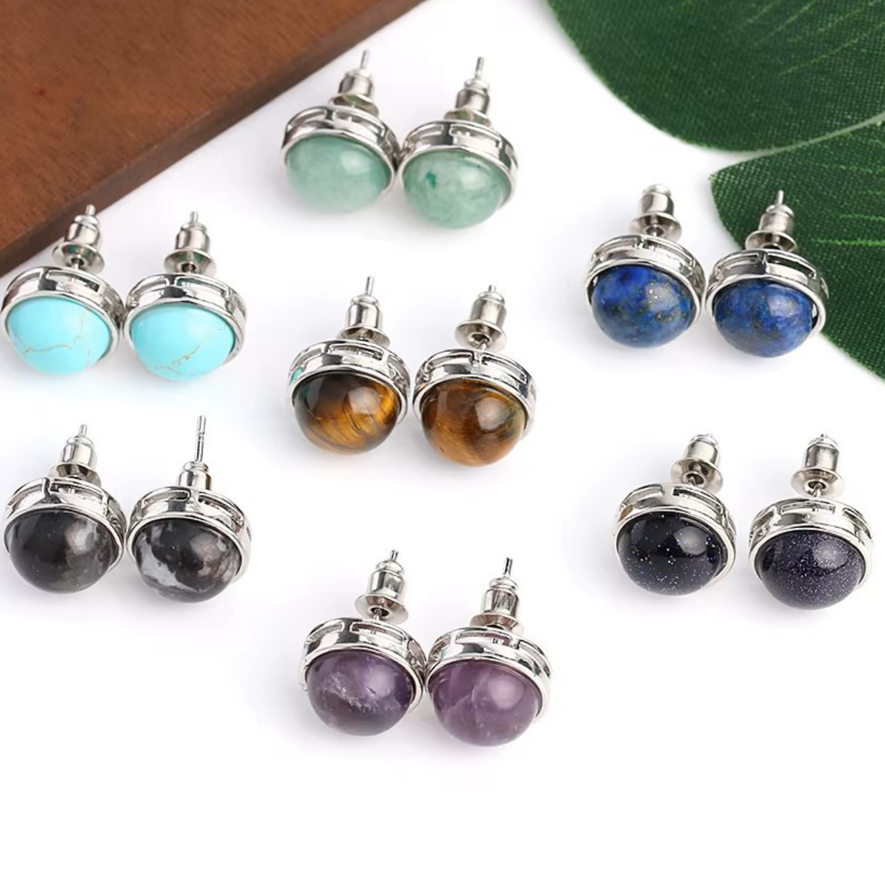 boucles d'oreilles OLEC de laa boutique en ligne de bijoux en pierre naturelle