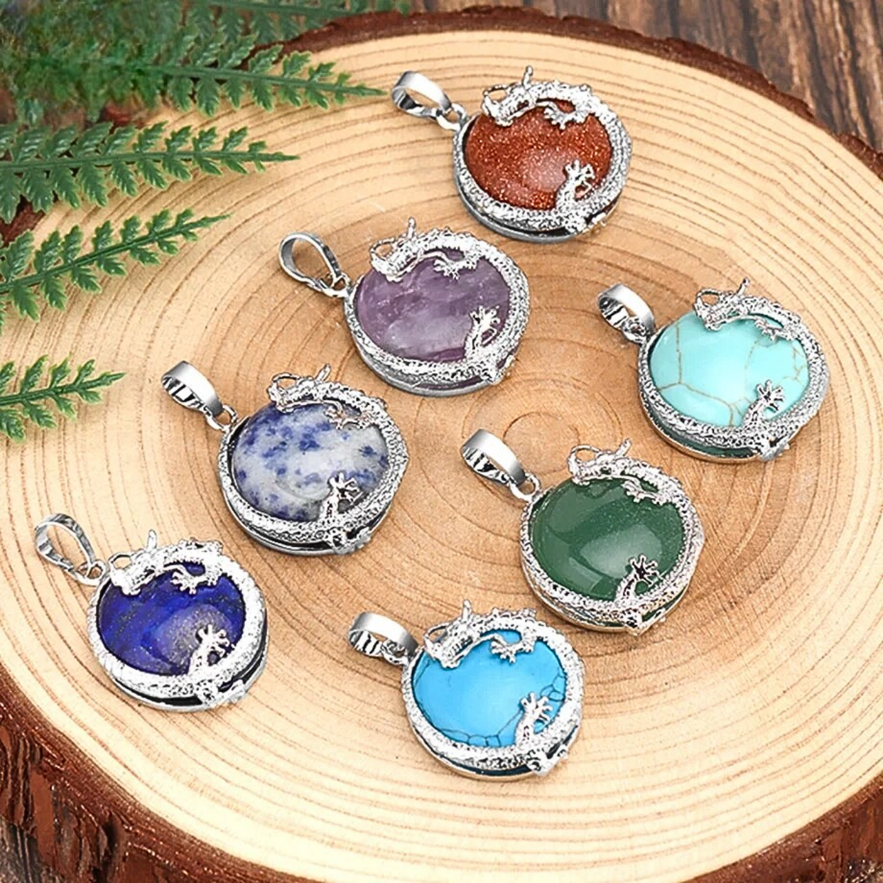 Collier spirituel en pierres naturelles , de protection et dâancrage