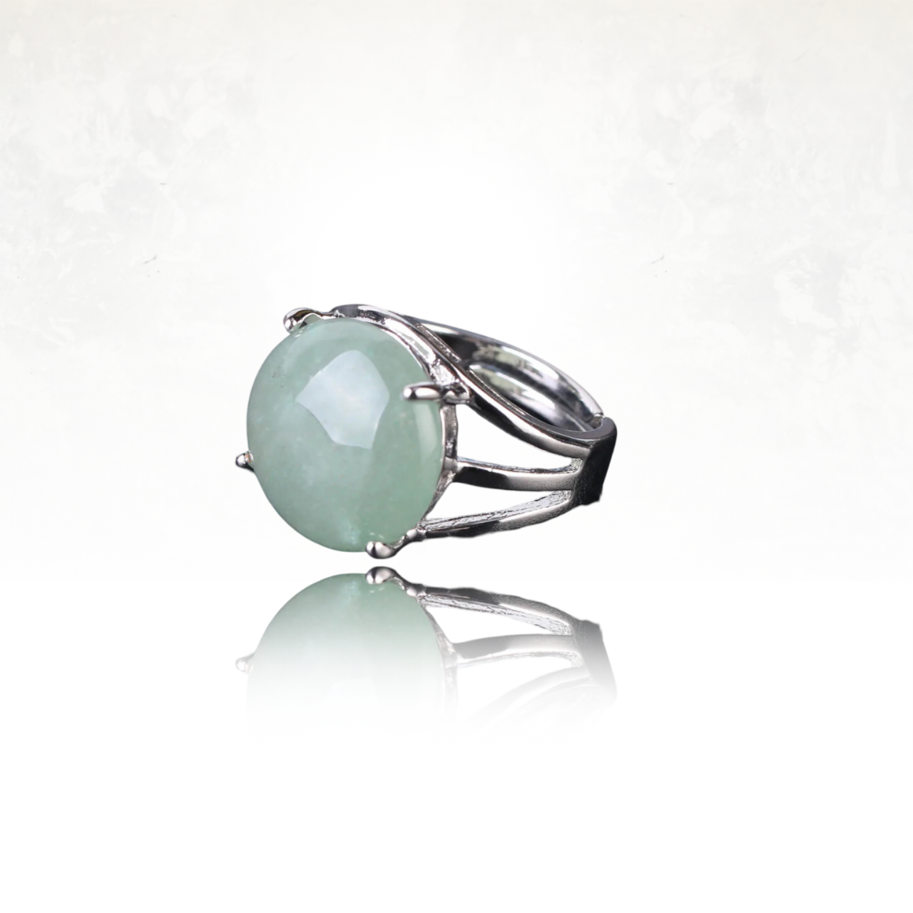 Bague CINTA â pierre de chance en aventurine naturelle.