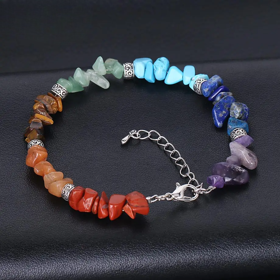 bracelet ethnique coloré en pierres naturelles