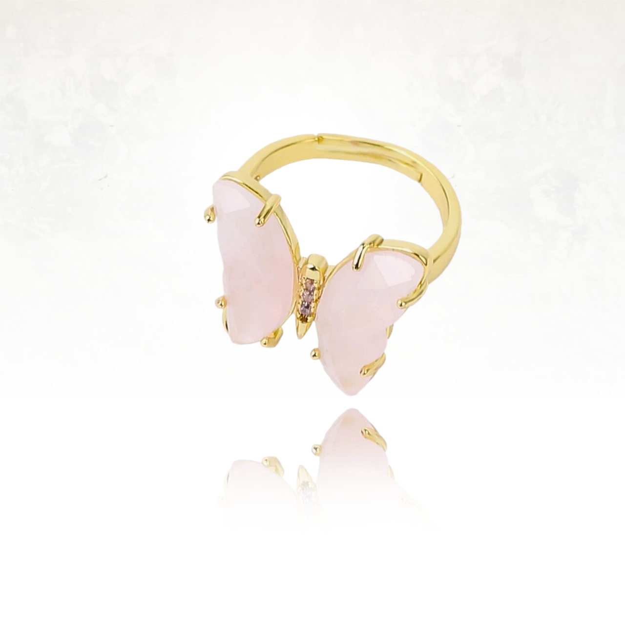 bague MARIPOSA en quartz rose