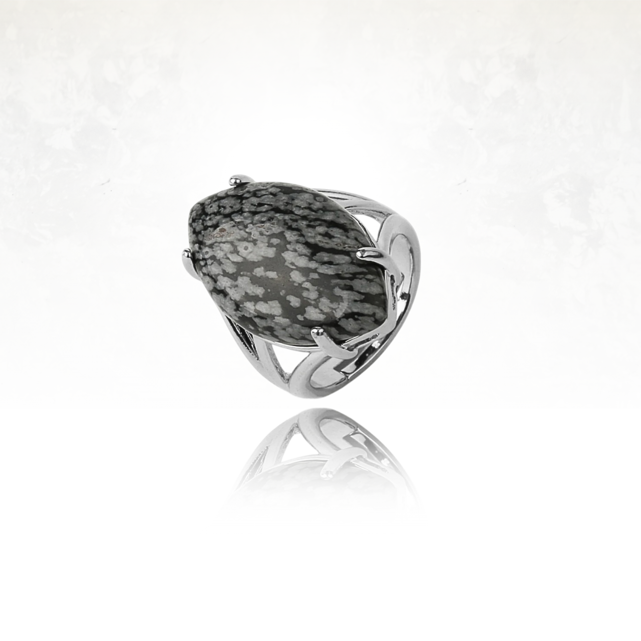 CINTA – Bague argent etquartz flocon de neige, symbole d’énergie et de vitalité.