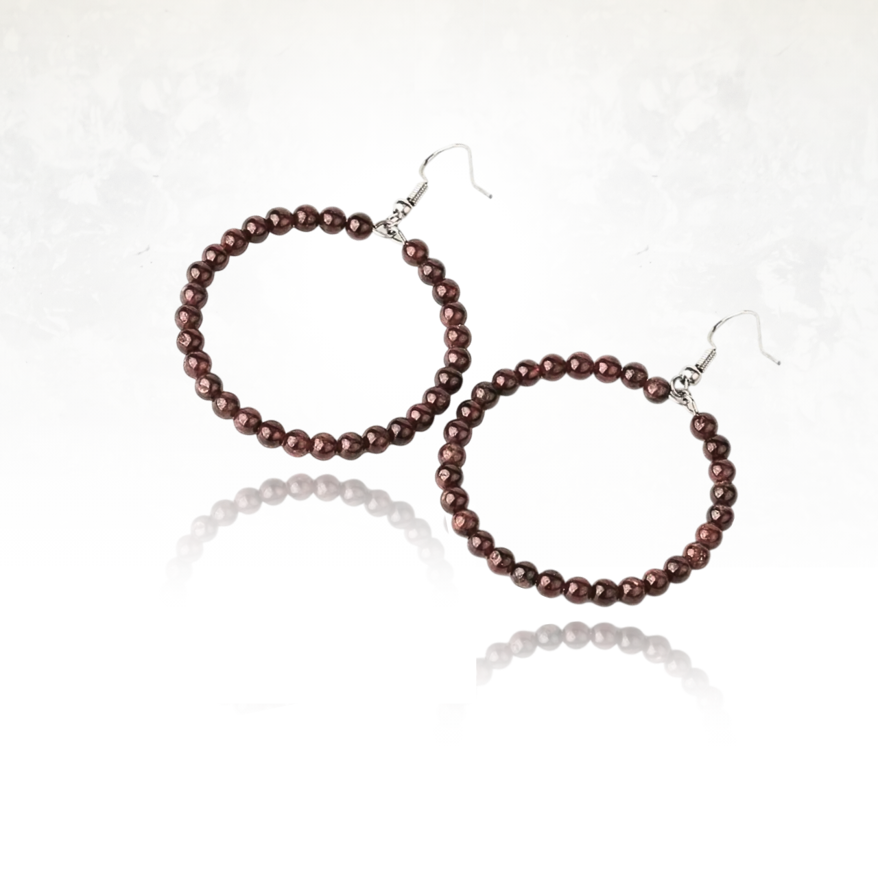 Bijoux bohĂšmes en pierres naturelles rondes de Grenat