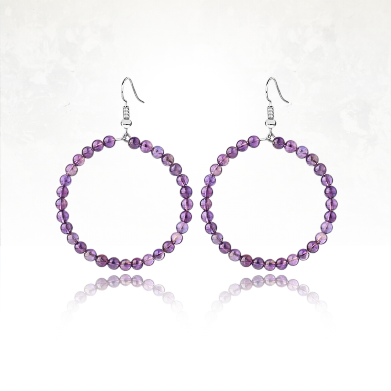 Boucles pendantes en pierres semi-précieuses