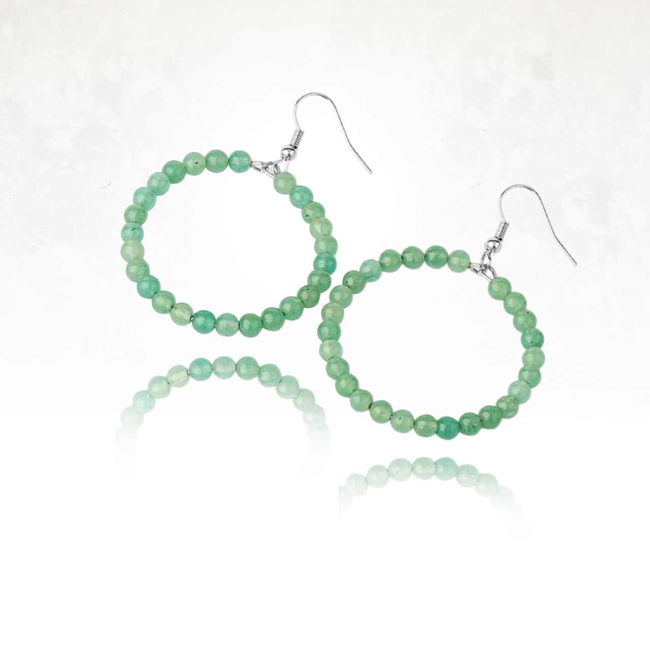 Créoles raffinées en perles d'aventurine