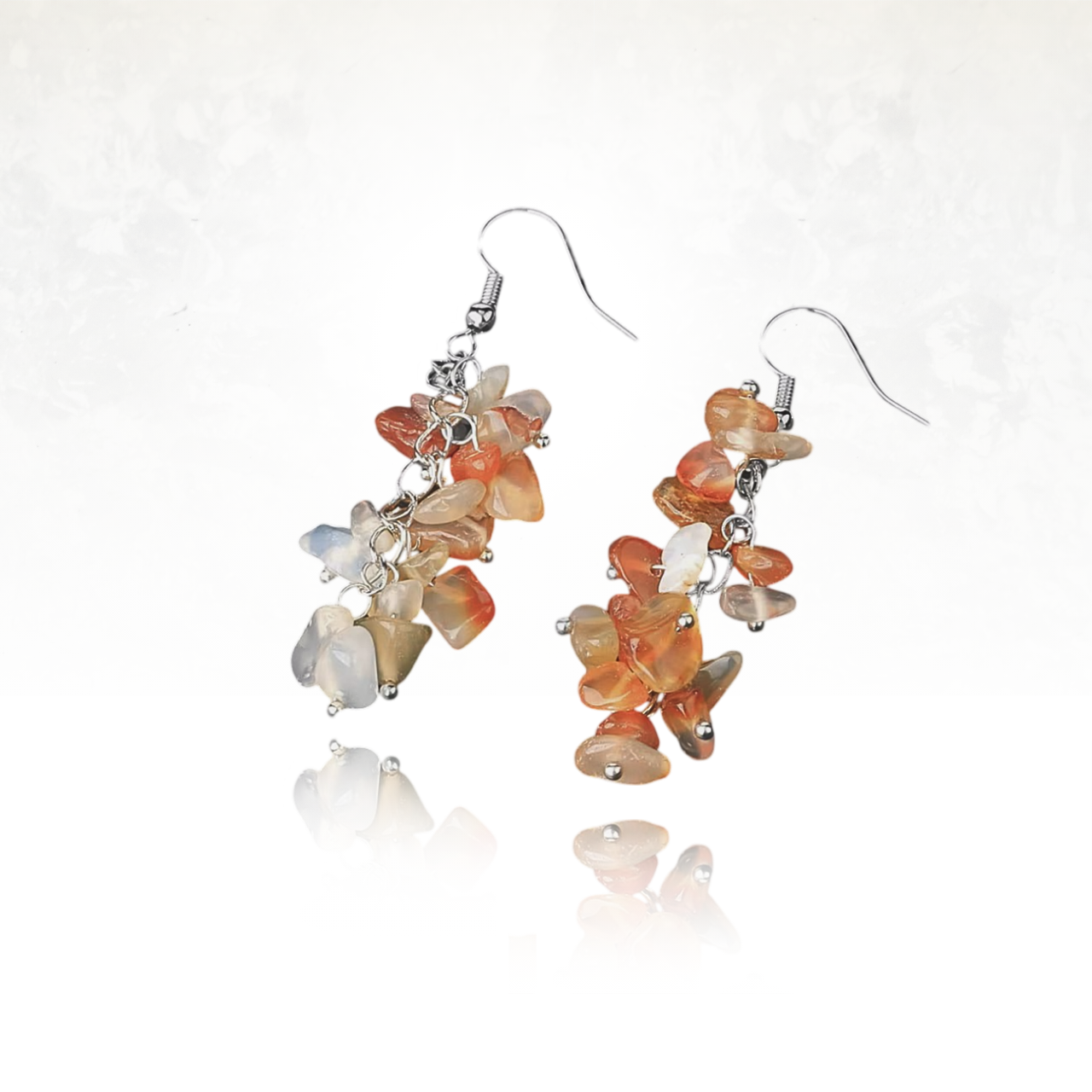 Accessoire chic et naturel en agate rouge pour sublimer une tenue.