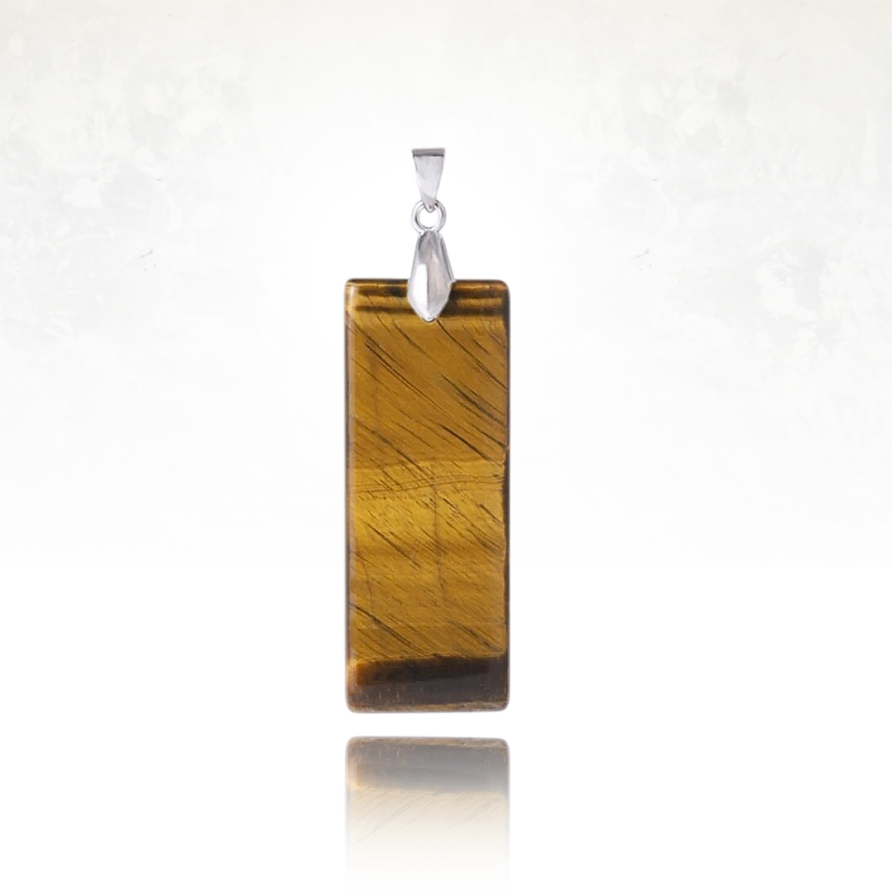 Collier ALLI en pierre sculptée, accessoire élégant et symbolique d'oeil de tigre
