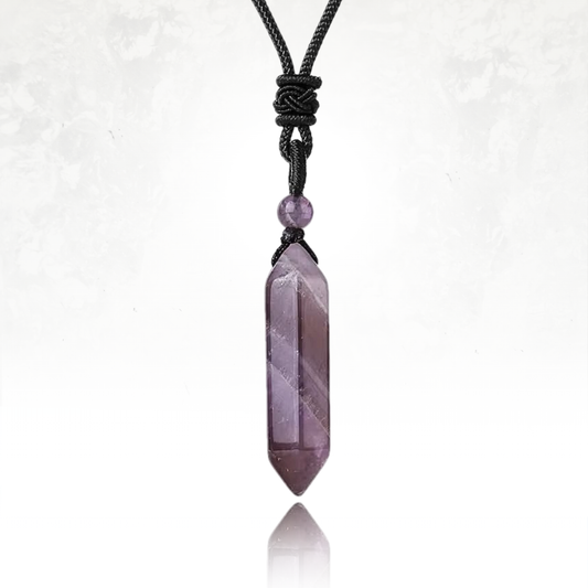 Collier IRINA avec pendentif en pierre naturelle taillée en pointe


