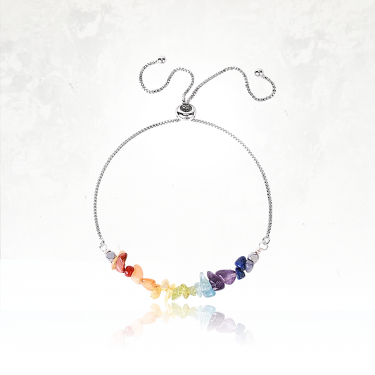 bracelet fin et élegant avec des pierres naturelles de différentes couleurs