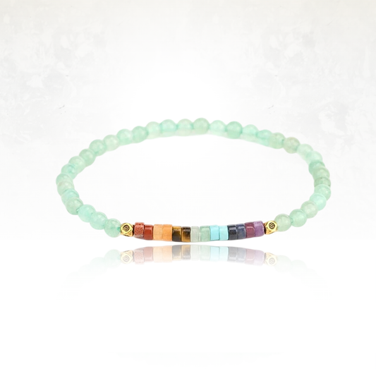 bracelet en aventurine et autres pierres précieuses