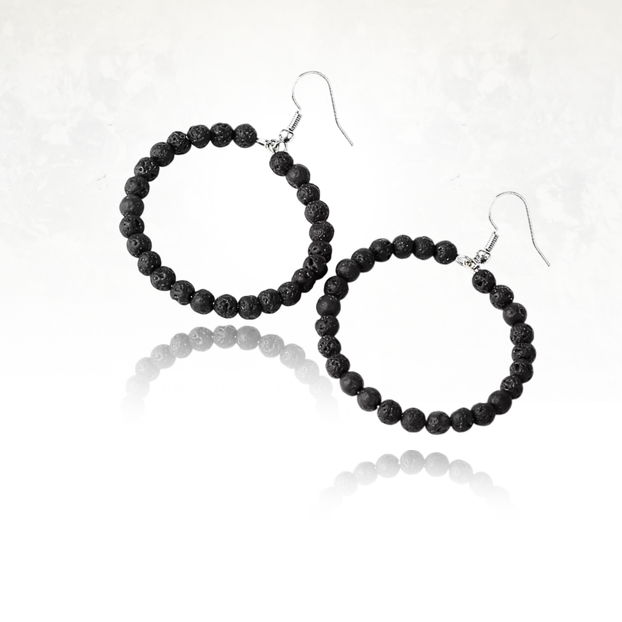 Boucles d’oreilles élégantes en pierre de lave véritable